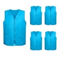 thumbnail image 1 of TOPTIE 5 Pack Volunteer Vest Waiter Bartender Work Uniform, Supermarket Clerk Workwear-Light Blue-S, 1 of 7