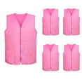 TOPTIE 5 Pack Volunteer Vest Waiter Bartender Work Uniform, Supermarket