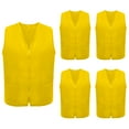 thumbnail image 1 of TOPTIE 5 Pack Volunteer Vest Waiter Bartender Work Uniform, Supermarket Clerk Workwear-Yellow-XL, 1 of 7