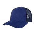 thumbnail image 1 of TOPTIE 5 Panel Baseball Cap Suedette Front Mesh Back Adjustable Unisex Snapback Hat-Blue, 1 of 8