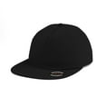thumbnail image 1 of TOPTIE 5 Panel Flat Brim Snapback Hat - Nylon Black Water-resistant and Breathable Baseball Cap for Men Women, 1 of 6