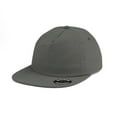 thumbnail image 1 of TOPTIE 5 Panel Flat Brim Snapback Hat - Nylon Grey Water-resistant and Breathable Baseball Cap for Men Women, 1 of 6