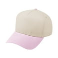 thumbnail image 1 of TOPTIE 5 Panel Kids Trucker Cap Snapback Cotton Sun Hat Youth 2-7 Years Old-Pink Beige, 1 of 6