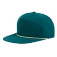 thumbnail image 1 of TOPTIE 5-Panel Rope Snapback Baseball Cap, Adjustable Flat Brim Hat, Quick Dry Soft Top Cap for Men Women Outdoor - Green/White, 1 of 7