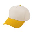 thumbnail image 1 of TOPTIE 5 Panel Trucker Cap Snapback Mid Profile Cotton Sun Hat Adult-Gold Beige, 1 of 8