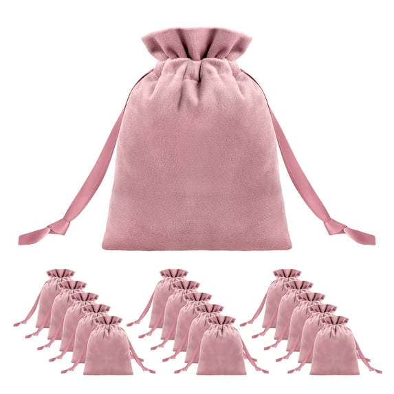 TOPTIE 50 PCS Velvet Gift Bags Drawstring Wedding Favors Bags Jewelry Pouches Wrapping 5.5 X 7 Inch