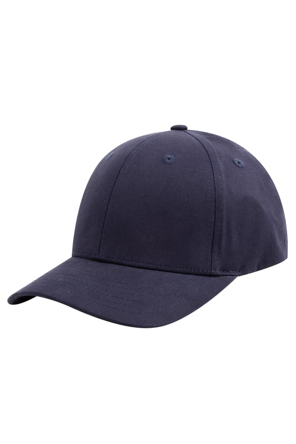 6 Panel Baseball Cap Enclosed Back Fitted Cap Stretchable Size-Navy