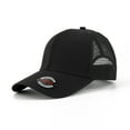 thumbnail image 1 of TOPTIE 6 Panel Structured Trucker Cap, Black Unisex Water-resistant and Breathable Mesh Baseball Cap, 1 of 8