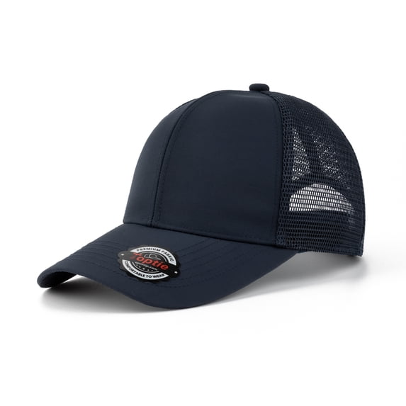 TOPTIE 6 Panel Structured Trucker Cap, Navy Unisex Water-resistant and Breathable Mesh Baseball Cap