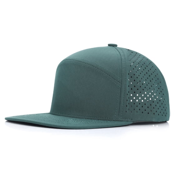 TOPTIE 6 Panel Trucker Cap Flat Bill Quick Dry Snapback Mesh Back Hip Hop Hat