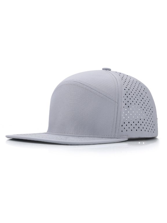 6 Panel Trucker Cap Flat Bill Quick Dry Snapback Mesh Back Hip Hop Hat