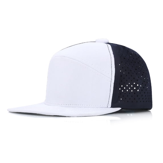 TOPTIE 6 Panel Trucker Cap Flat Bill Quick Dry Snapback Mesh Back Hip Hop Hat