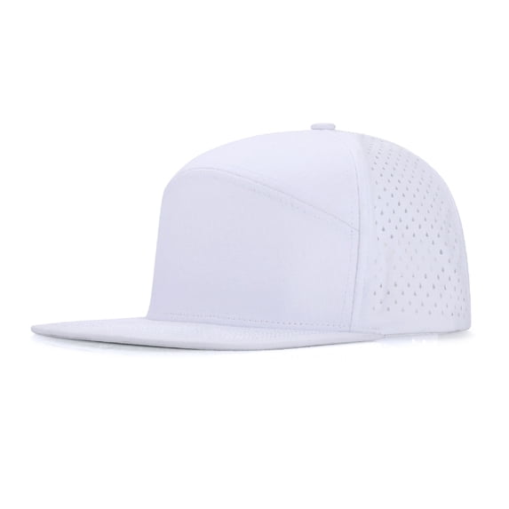 TOPTIE 6 Panel Trucker Cap Flat Bill Quick Dry Snapback Mesh Back Hip Hop Hat