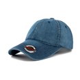 thumbnail image 1 of TOPTIE 6 Panel Washed Denim Baseball Cap - Dark Blue Mid Profile Adjustable Unisex Hat, Daily Wear, Sun Protection Cap, 1 of 8