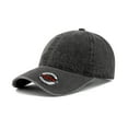 thumbnail image 1 of TOPTIE 6 Panel Washed Denim Baseball Cap - Grey Mid Profile Adjustable Unisex Hat, Daily Wear, Sun Protection Cap, 1 of 8