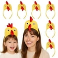 thumbnail image 1 of TOPTIE 6 Pcs Chicken Animal Headbands Costume Rooster Plush Headband for Halloween Easter, 1 of 6