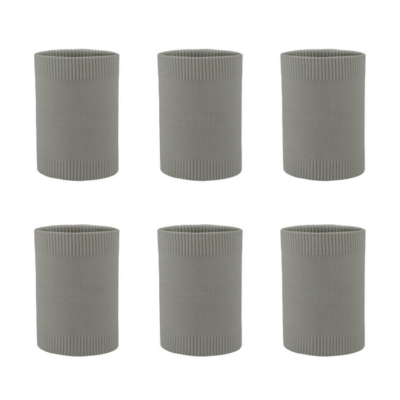 TOPTIE 6 Pcs Wrist Sweatband for Men and Women Tennis, Sport Sweat Knit Wristband for Pickleball Yoga- Grey