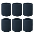 thumbnail image 1 of TOPTIE 6 Pcs Wrist Sweatbands Sports Wristband Terry Cotton Absorbent for Tennis Basketball Competitions, Navy 3-1/8 Inch, 1 of 7