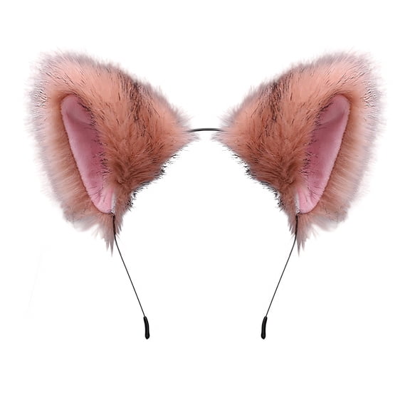 TOPTIE Plush Animal Ears Headband Clawdeen Wolf Ears Party Cat Headwear Foxy Headband