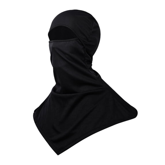 TOPTIE Balaclava for Men Women, Sun Protection Long Neck Covers, Full Face Mask for Cycling, Fishing, Helmet Liner-Black