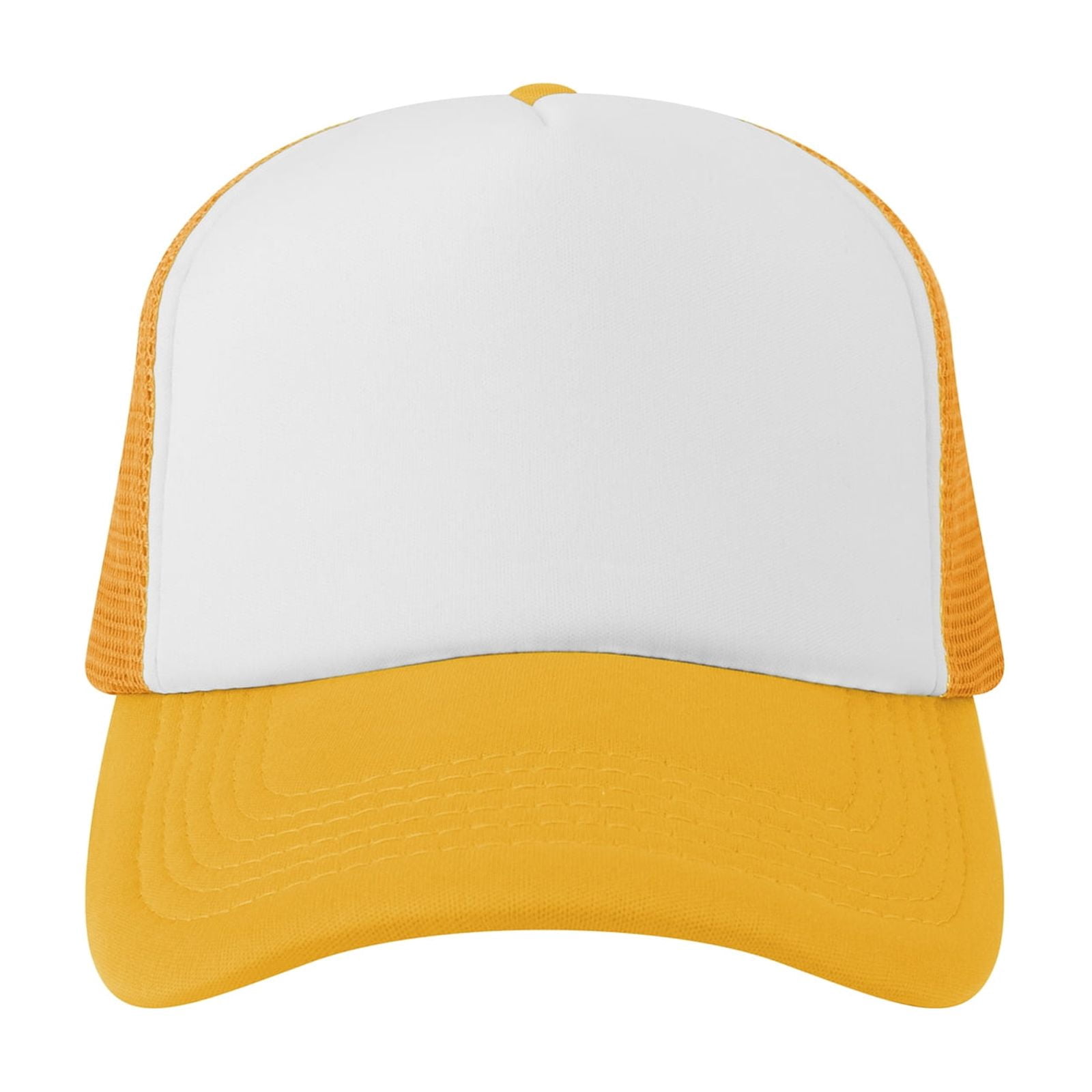 TOPTIE Blank 5 Panel Trucker Hat Foam Front Mesh Back 2 Tone