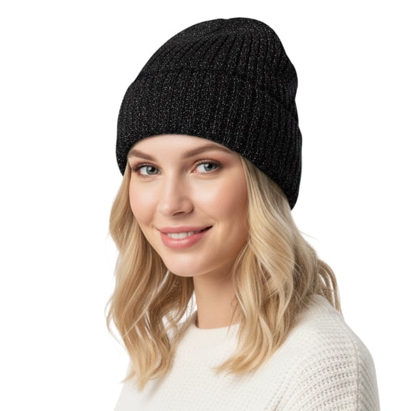 TOPTIE Cabled Knit Beanie Hat with Ribbed Cuff, Cozy Stretchy Winter Hat for Men & Women, Slouchy Soft Yarn Cap-Slategrey