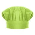 thumbnail image 1 of TOPTIE Chef Hat for Kid & Adult, Cotton Elastic Adjustable Kitchen Cooking Baking Hat-Green-M, 1 of 6