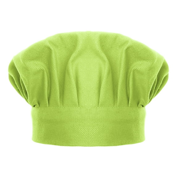 TOPTIE Chef Hat for Kid & Adult, Cotton Elastic Adjustable Kitchen Cooking Baking Hat-Green-M