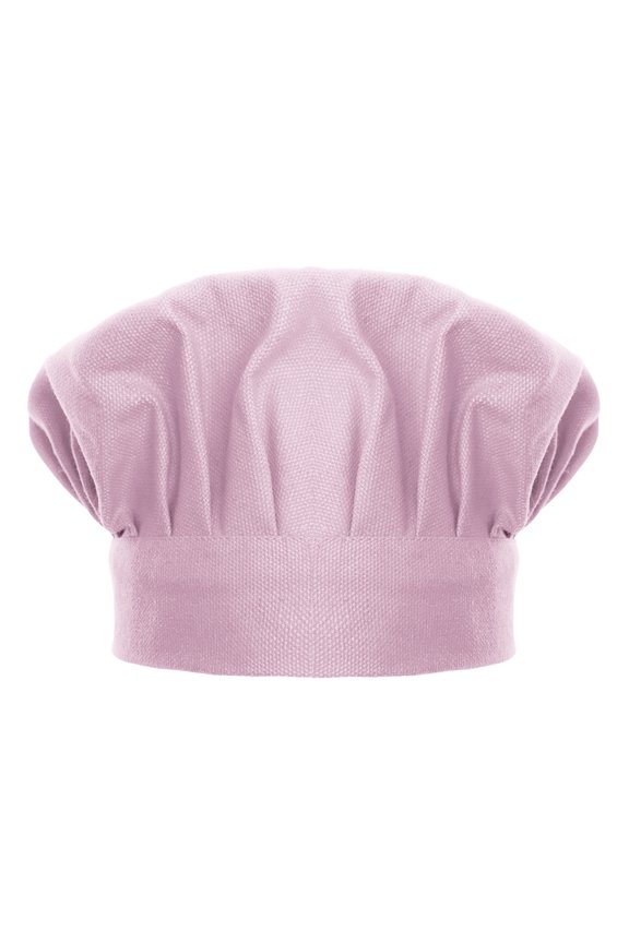 Chef Hat for Kid & Adult, Cotton Elastic Adjustable Kitchen Cooking Baking Hat-Light Pink-L