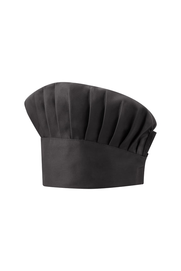 Chef Hat for Men & Women with Adjustable Elastic Band, Chef Cap for Kitchen Cooking Baking-Black
