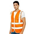 thumbnail image 1 of TOPTIE Class 2 High Visibility Zipper Front Safety Vest With 9 Pockets and Reflective Strips, Meets ANSI/ISEA Standards, 1 of 7