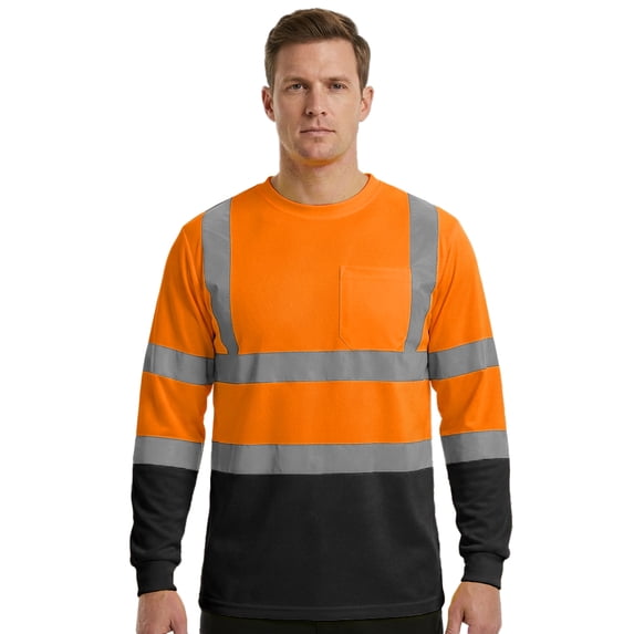 TOPTIE Class 3 Long Sleeve T-Shirt-Orange Black-M