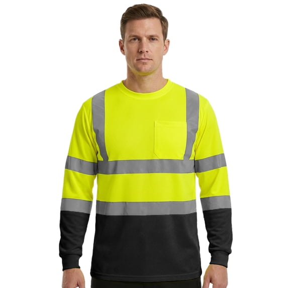 TOPTIE Class 3 Long Sleeve T-Shirt-Yellow Black-XL