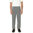 thumbnail image 1 of TOPTIE Classic Baggy Black and White Checkerboard Chef Pants with Drawstring Waist, 1 of 6
