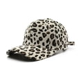 thumbnail image 1 of TOPTIE Corduroy Baseball Cap Unisex Warm Sun Protection Hat Leopard-Beige, 1 of 6