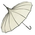 thumbnail image 1 of TOPTIE Cream Pagoda Parasol Sun Rain Umbrella, Vintage Bridal Umbrella Windproof, 1 of 8