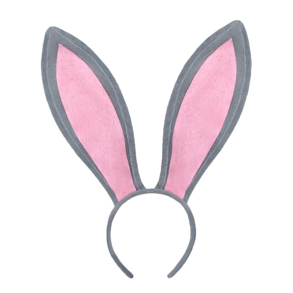 TOPTIE Easter Bunny Ears Headbands Gray Rabbit Ears Costume Headwear for Kids & Adults Cosplay Party Supplies