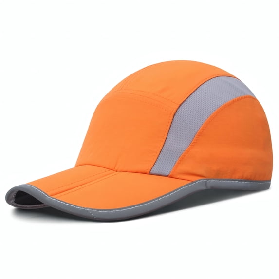 TOPTIE Foldable Baseball Cap, Breathable Nylon Running Hat, Adjustable Lightweight Marathon Hat Sun Hat for Outdoor Sports