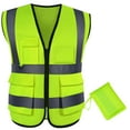 thumbnail image 1 of TOPTIE High Visibility Breathable Safety Vest Reflective Uniform Vest with Carry Bag-Yellow-2XL, 1 of 8