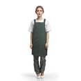 thumbnail image 1 of TOPTIE Japanese Style Cotton Linen Cross Back Apron with Pockets for Kitchen Cooking Garden Craft Art Painting-Green, 1 of 7
