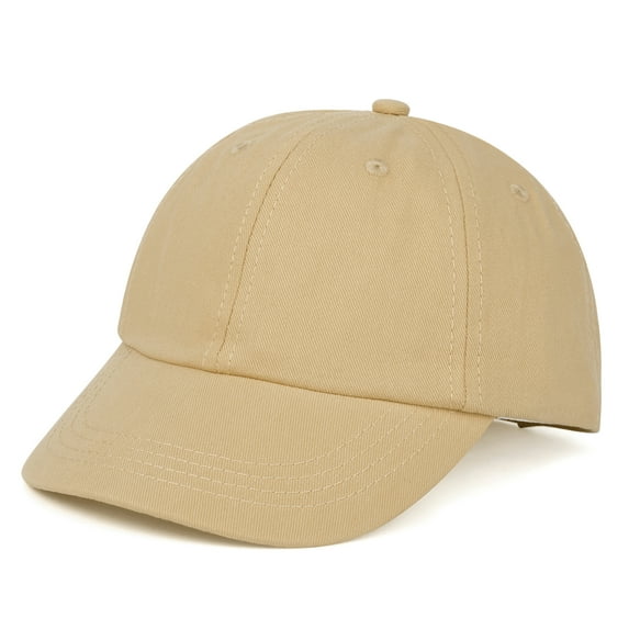 TOPTIE Kids Baseball Cap Girls & Boys Low Profile Cotton Sun Hat 2-7 Years Old-Khaki-S