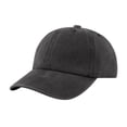 thumbnail image 1 of TOPTIE Kids Baseball Cap Washed Cotton Low Profile Sun Hat 2-7 Years Old-Black, 1 of 6