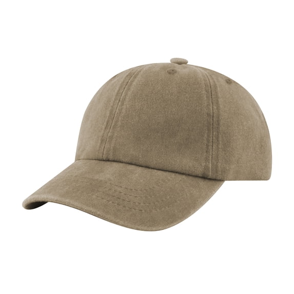 TOPTIE Kids Baseball Cap Washed Cotton Low Profile Sun Hat 2-7 Years Old-Khaki