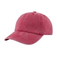 thumbnail image 1 of TOPTIE Kids Baseball Cap Washed Cotton Low Profile Sun Hat 2-7 Years Old-Red, 1 of 6