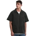 thumbnail image 1 of TOPTIE Men Essentials Relaxed Fit Zippered Short Sleeved Jacket Utility Workwear-Black-M, 1 of 7