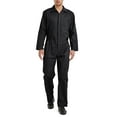 thumbnail image 1 of TOPTIE Men's Long Sleeve Coverall, Snap and Zip-Front Coverall-Black-3XL, 1 of 6