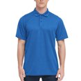 thumbnail image 1 of TOPTIE Men's Short Sleeve Polo Shirt, Regular Fit Athletic Quick-Dry Golf Shirt-Blue-L, 1 of 8