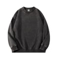 thumbnail image 1 of TOPTIE Men's Vintage Washed Crewneck Sweatshirt Oversized Relaxed Fit Drop Shoulder, Unisex Pullover Casual Streetwear-Black-L, 1 of 6