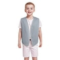 thumbnail image 1 of TOPTIE No-Button Child Vest Kid Volunteer Victorian Waistcoat Peasant Party Costume Vests-Gray-S, 1 of 4