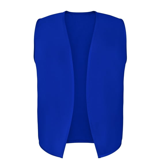 TOPTIE No Pocket Unisex Vest Victorian Waistcoat Peasant Costume Vest Volunteer Work Vest-Blue Long-2XL